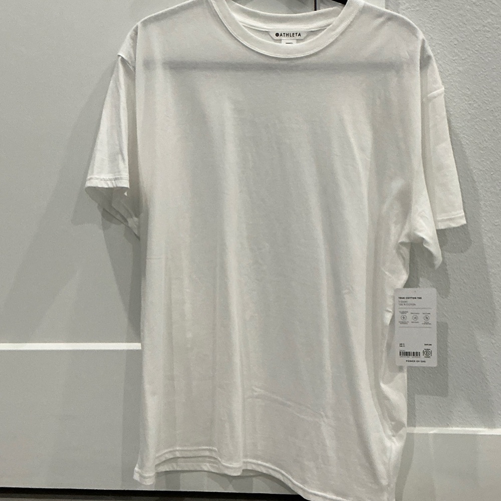 Athleta women’s oversized White Short-Sleeve Crew Tee